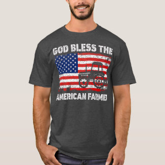 Gott segne den amerikanischen Bauer USA Flag Patri T-Shirt