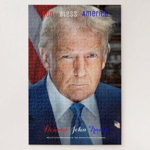 Gott segne den amerikanischen Präsidenten Trump Puzzle