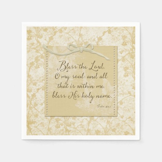Gott segne den Herrn O mein Soul Serviette (Vorderseite)