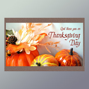 Gott segne dich am Tag des Erntedanks Poster