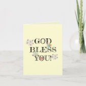 „Gott segne dich“ Blumen Karte (Vorderseite)