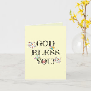 „Gott segne dich“ Blumen Karte