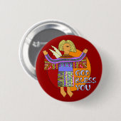 Gott segne dich | dunkelrot button (Vorne & Hinten)