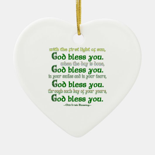 Gott segne dich keramik ornament (Vorne)