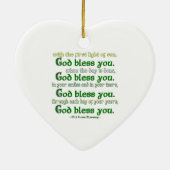 Gott segne dich keramik ornament (Hinten)