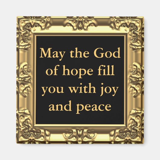 Gott segne dich mit Freude und Frieden Magnet (Vorne)