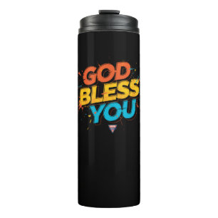 Gott segne dich thermosbecher