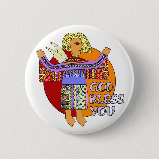Gott segne dich | Transparenz Button (Vorderseite)