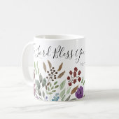 Gott segne dich und Behalt dir die Glaubensskriptu Kaffeetasse (Vorderseite Links)