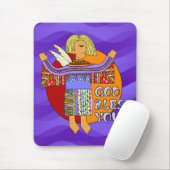 Gott segne dich | violette Wellen Mousepad (Mit Mouse)