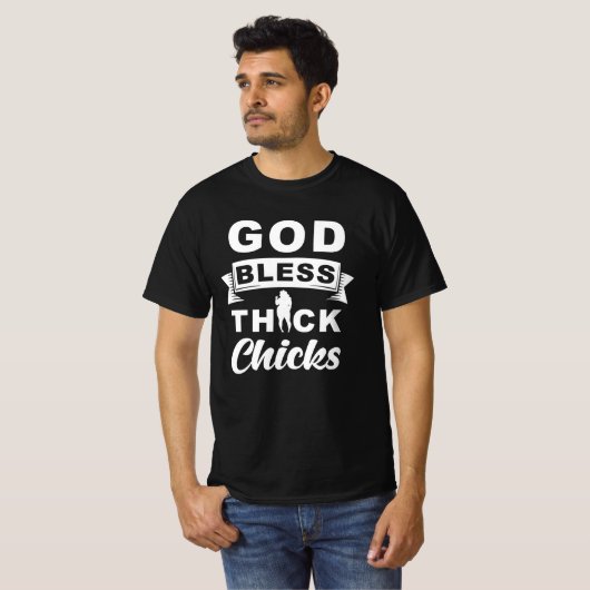 Gott segne dicke Chicks T-Shirt (Vorne ganz)