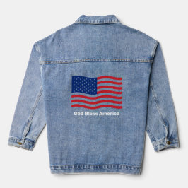 Gott segne die amerikanische Flagge Jeansjacke