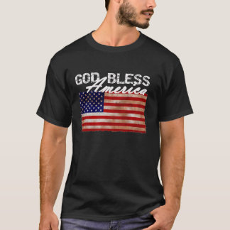 Gott segne die amerikanische Flagge T-Shirt