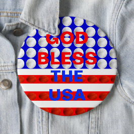 Gott segne die Button-Backed Buttons der USA
