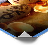 Gott segne die Jersey Shore (Light Blue Border) Poster (Ecke)