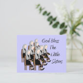 Gott segne die kleinen Schwestern Postkarte (Stehend Vorderseite)