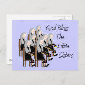 Gott segne die kleinen Schwestern Postkarte (Vorne/Hinten)