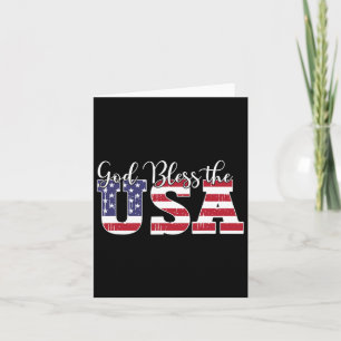 Gott segne die US-Flagge Patriotisch 4. Juli am Karte