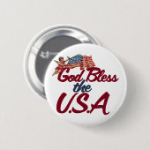 Gott segne die USA Button (Vorne & Hinten)