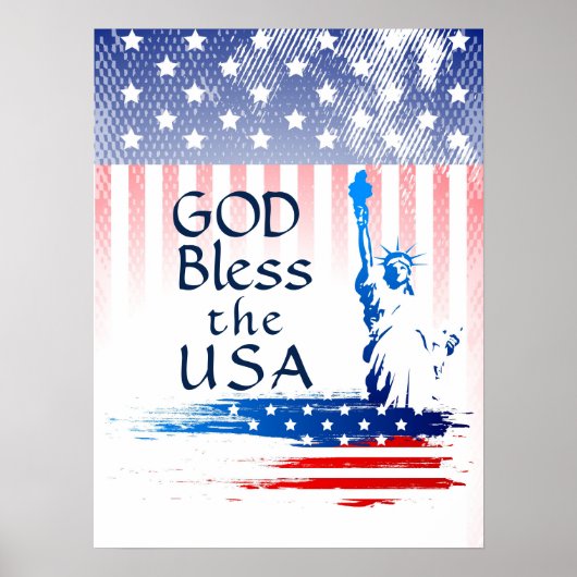 Gott segne die USA-Freiheitsstatue, amerikanische  Poster (Vorne)