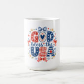 Gott segne die USA Kaffeetasse (Mittel)