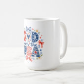 Gott segne die USA Kaffeetasse (VorderseiteRechts)