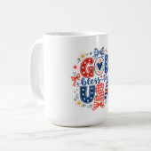 Gott segne die USA Kaffeetasse (Vorderseite Links)
