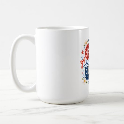 Gott segne die USA Kaffeetasse (Links)