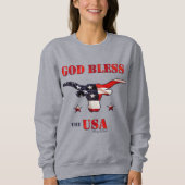 Gott segne die USA - Longhorn Steer Sweatshirt (Vorderseite)
