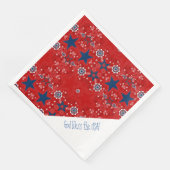 Gott segne die USA Red Bandana Napkins Serviette (Ecke)