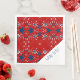 Gott segne die USA Red Bandana Napkins Serviette