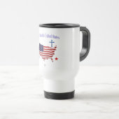 Gott segne die USA Reisebecher (VorderseiteRechts)
