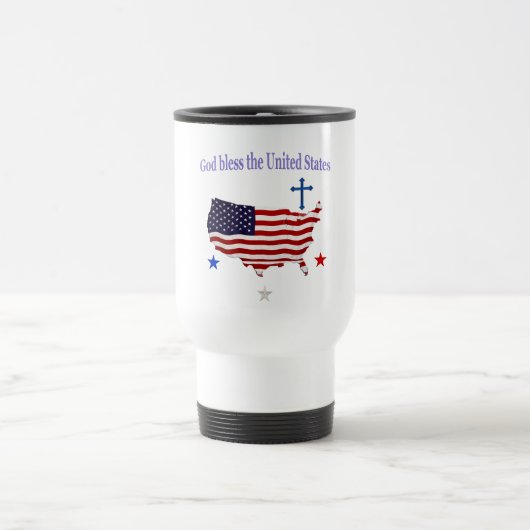 Gott segne die USA Reisebecher (Mittel)