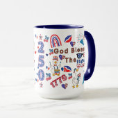Gott segne die USA Tasse (VorderseiteRechts)