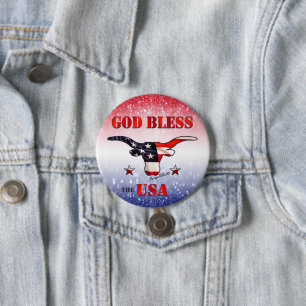 Gott segne die USA-Taste Button