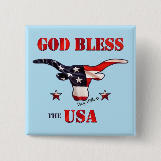 Gott segne die USA-Taste Button (Vorderseite)