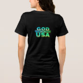 Gott segne die USA Tri-Blend Shirt (Rückseite)