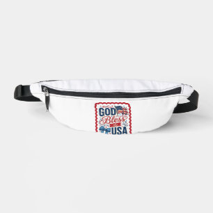Gott segne die USA Vintage-patriotisches Shirt-Des Bauchtasche