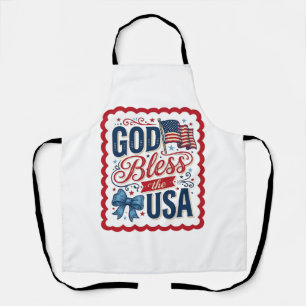Gott segne die USA Vintage-patriotisches-Shirt-Des Schürze