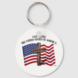 GOTT SEGNE DIE VEREINIGTEN STAATEN VON AMERIKA Kre Schlüsselanhänger