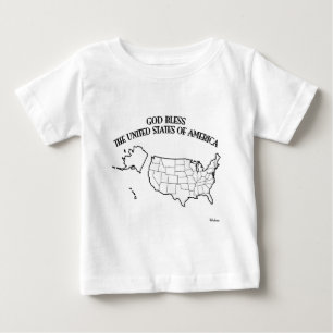GOTT SEGNE DIE VEREINIGTEN STAATEN VON AMERIKA US- BABY T-SHIRT