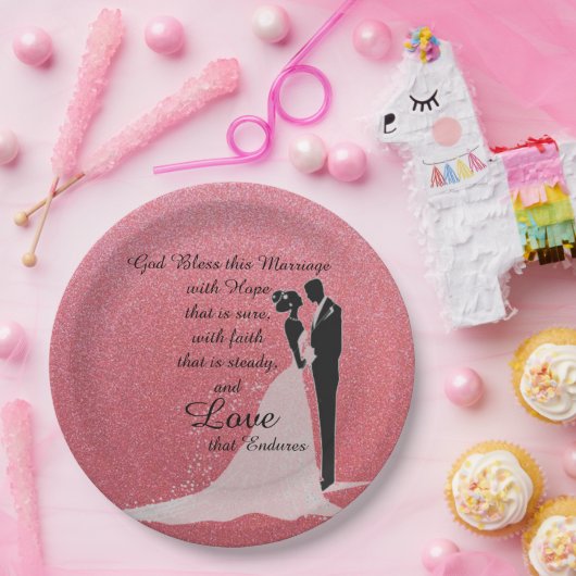 Gott segne diese Ehe Pappteller (Party)