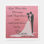 Gott segne diese Ehe Serviette (Vorderseite)