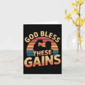 Gott segne diese Gewänge Muskelkraft-Bodybuilding  Karte (Gelbe Blume)