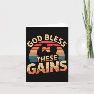 Gott segne diese Gewänge Muskelkraft-Bodybuilding Karte