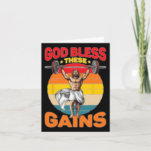 Gott segne diese Gewinner Muskel-Bodybuilding - Karte