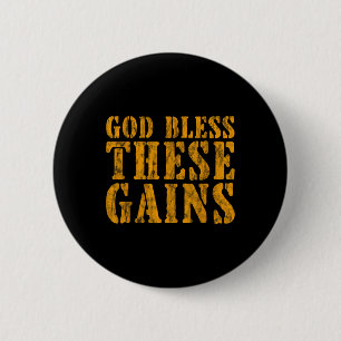 Gott segne diese Gewinner Muskelkraft-Bodybuilding Button
