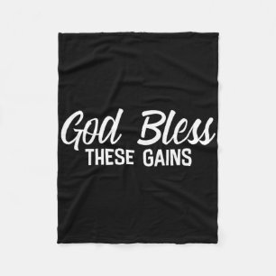 Gott segne diese Gewinner Muskelkraft-Bodybuilding Fleecedecke