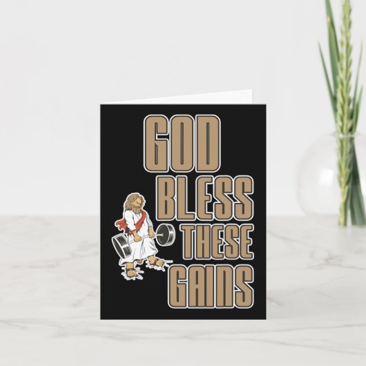 Gott segne diese Gewinner Muskelkraft-Bodybuilding Karte (Vorderseite)