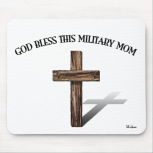 GOTT SEGNE DIESE MILITÄRMUTTER mit robustem Kreuz Mousepad